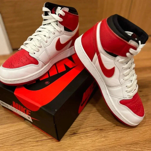 JORDAN ONE RETRO HIGH OG HERITAGE - Size 7Y Red/Black/White - Picture 2 of 8